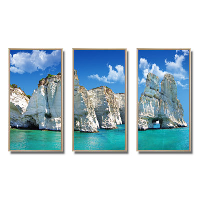 " Greek Holidays " 3 Piece Art Mixed Media Set