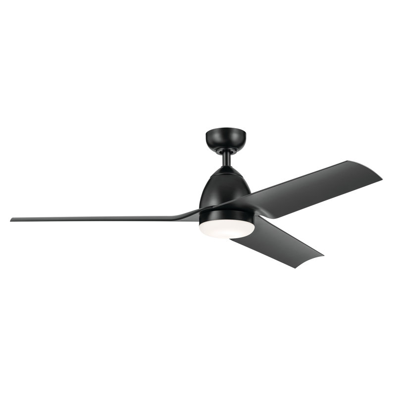 54'' Ceiling Fan with LED Lights, Black