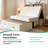 George Oliver Queen Murphy Bed White with Storage Drawers & Shelves, USB/Type-C Charging, RGB LED Lights, Anti-Tip Wall Bed for Small Spaces,Mattress not include