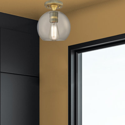 Downtown Urban - Kennedy - 1 Light 8" Athens Flush Mount - - Clear Shade