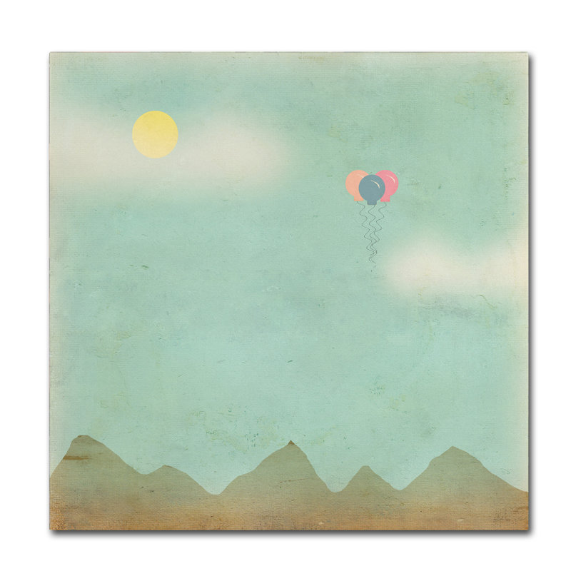 « over the montagne », art sur toile, H 18 po x l 18 po