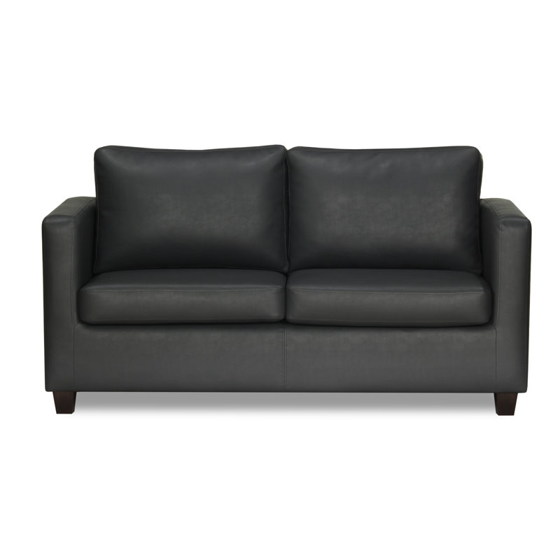 Mercersburg Faux Leather Loveseat, Anthracite
