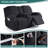 Harriet Box Cushion Recliner Loveseat Harriet with Console, Stretch Anti-Slip Reclining Slipcover for 2 Cushion Couch with Pockets-1786455795