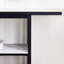 Console moderne, structure en métal avec patins réglables pour l'entrée, le couloir, le salon et le bureau. (Noir)