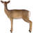 Forest White Tailed Doe Female Deer Statue