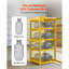 Armoire de rangement à cylindre horizontal, L 30 po x l 30 po x H 70,3 po, capacité de 8 cylindres, cage de rangement au propane à 4 niveaux, avec serrure et clés, acier au carbone thermolaqué jaune, pour le propane, l'oxygène et l'azote