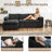 Cozy Modern Boneless L-Shaped Sectional Sofa – Reversible Chenille, Pet-Friendly, Cloud-Like Comfort, No Assembly-339413721