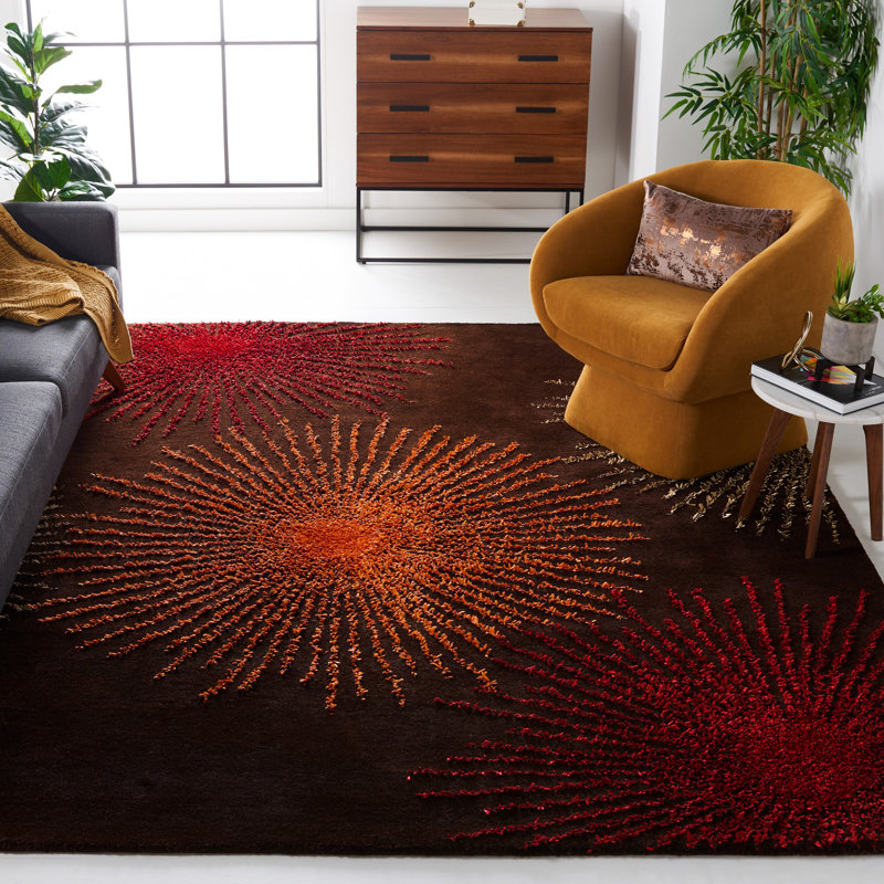 Tapis en laine et viscose touffeté à la main Amier Soho, Rectangle 7 pi 6 po x 9 pi 6 po