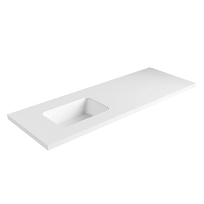 63'' Mixture Of Stone/Aluminum & Resin Single Bathroom Vanity Top with Sink