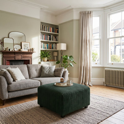 Soft Upholstered Ottoman for Living Room