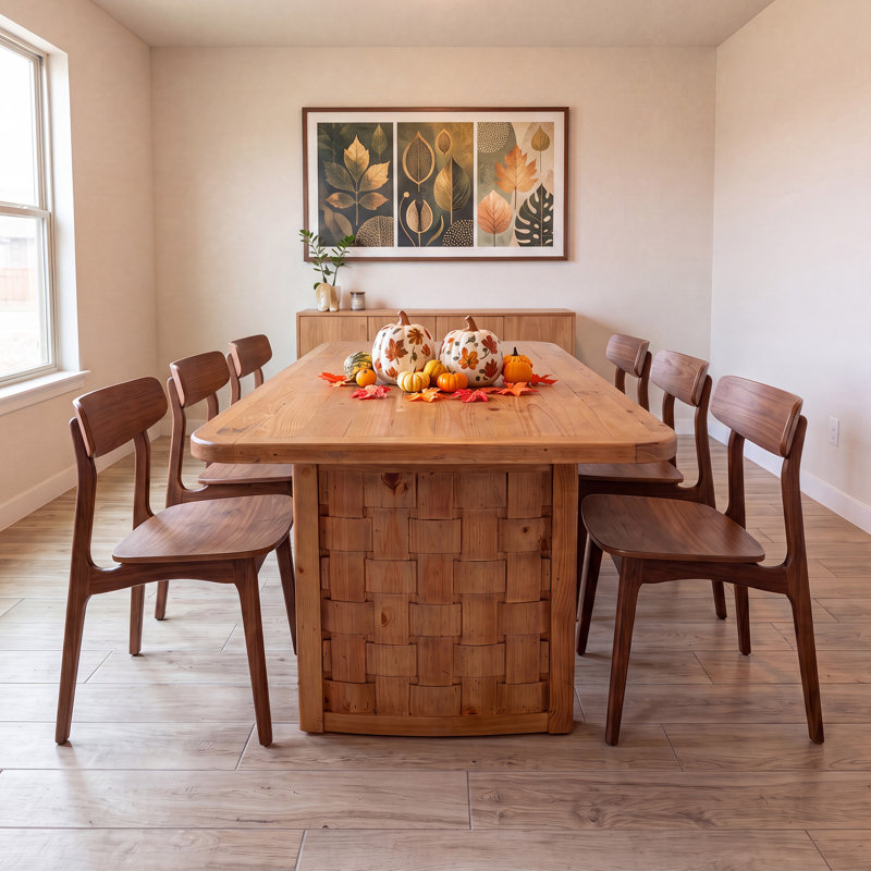 Solid Wood Rectangle Dining Table, Natural