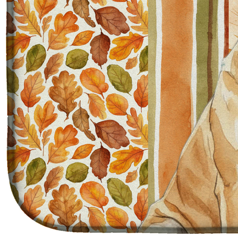 Fawn Boerboel Heirloom Fall Dish Drying Mat