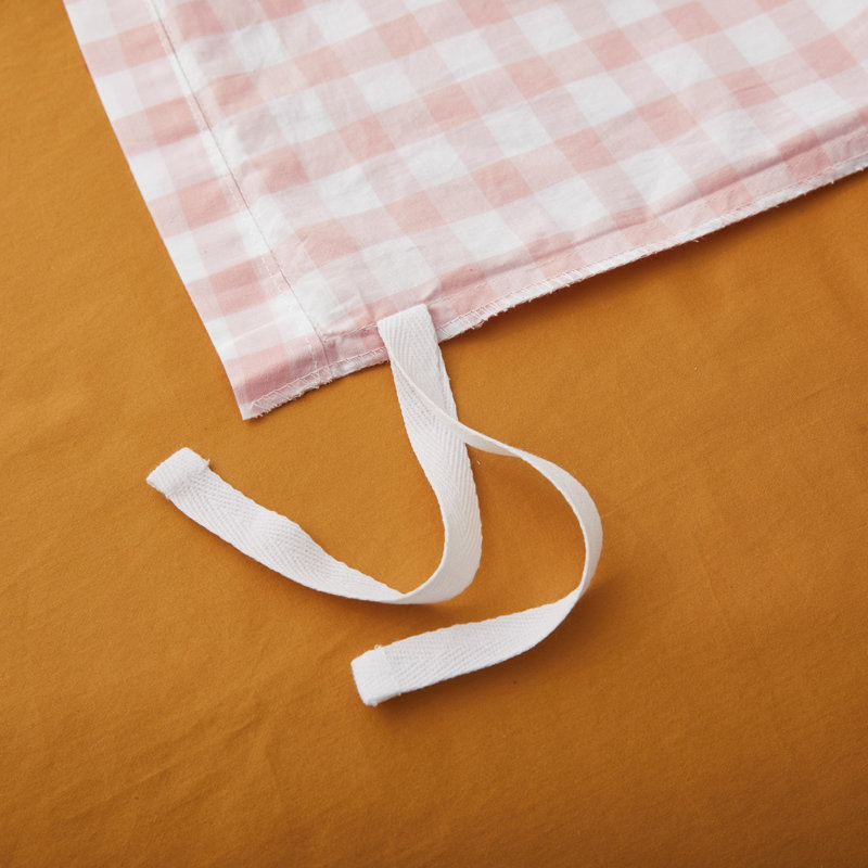Ensemble de housse de couette en coton lavé, Housse de couette simple + 1 taie décorative pour