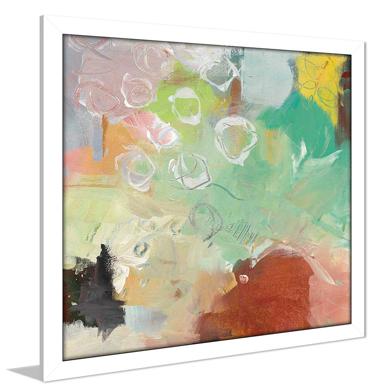 Été se levant III - Peinture, Cadre blanc, H 31,5 po x l 31,5 po x P 1 po