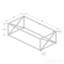 Table basse rectangulaire 44 po en verre trempé transparent et métal chromé