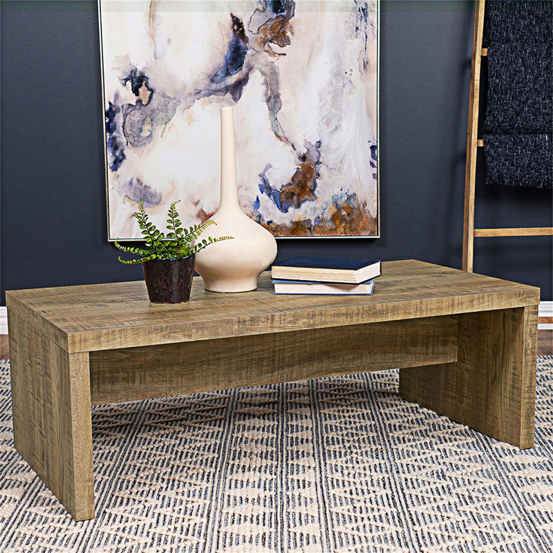 Table basse rectangulaire en bois
