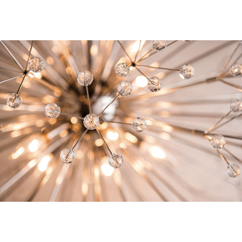 Lustre sphérique Spoutnik 10 lumières Dunkirk, Laiton vieilli