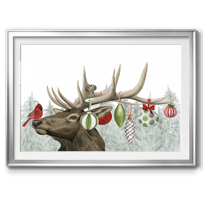 Festive Forest Collection A, reproduction d'art sur papier, Argent, H 30 po x l 44 po x P 1,5 po