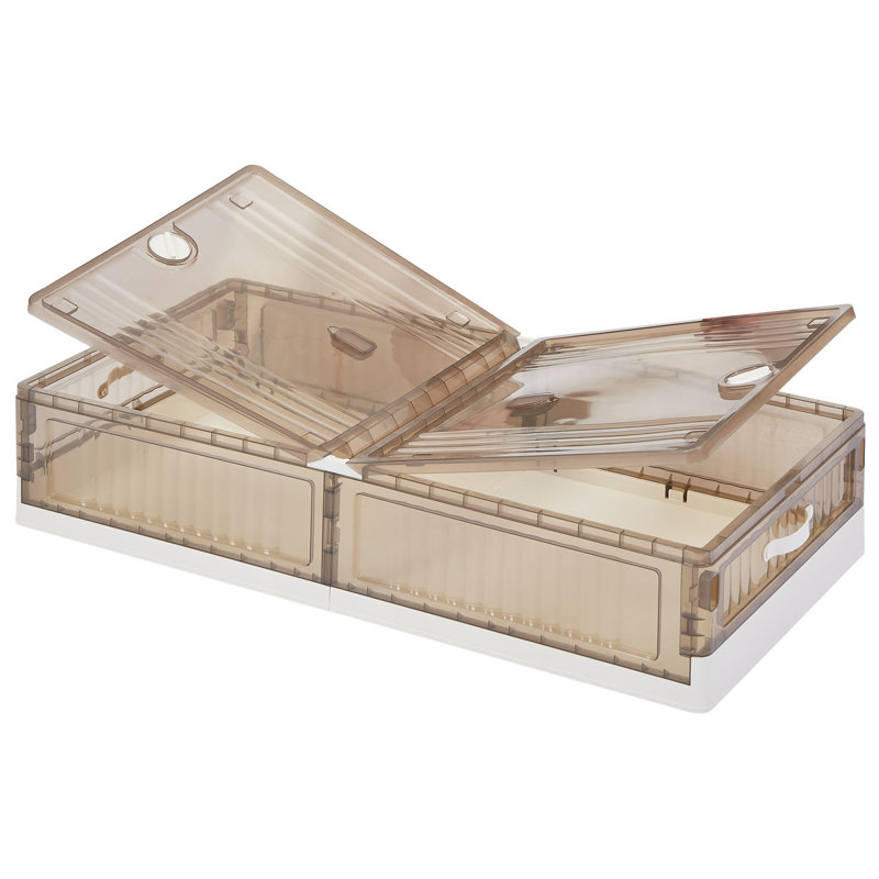 Ensemble de 1 lit de rangement empilable avec roulettes