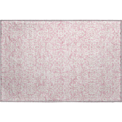 Premium Machine Washable Prisco Pink Rug