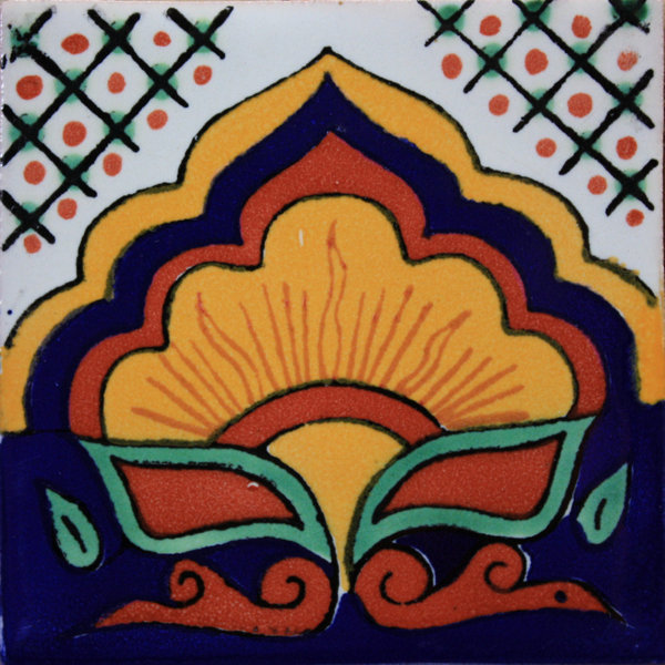 2" x 2" 36pcs TalaMex Sunrise Talavera Mexican Tile