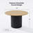Round Dining Table, Modern Farmhouse Kitchen Table, Small Circle Dining Tables with Wood Strip Base for Kitchen Living Room-89231946-89231943