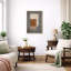 «Mid-Century Shape», œuvres d'art de blocs abstraits bruns, beiges et gris, images murales minimalistes rustiques modernes géométriques, art mural impression sur toile encadrée-100708181-100708182