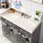 Laundry Washer Dryer Countertop Organizer Double Layer Mdf Shelf With Waterproof Surface-120098609
