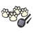 Solar Powered Paw Print Pathway Lights
