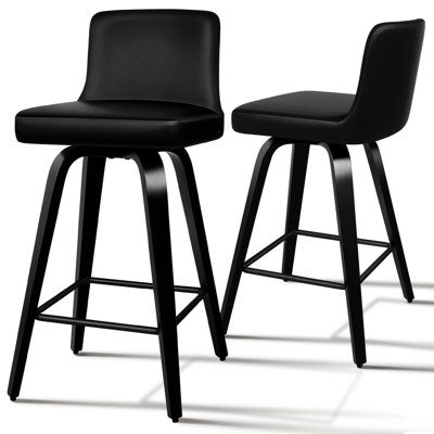 Nettey Swivel Upholstered Counter Stool
