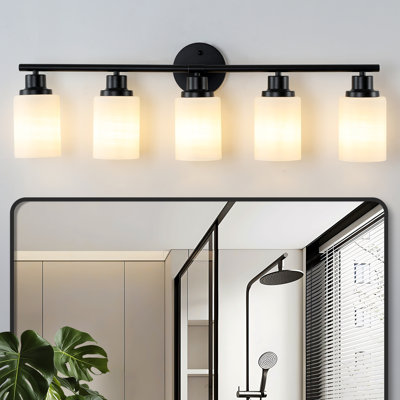 Luminaire de meuble-lavabo moderne - verre blanc givré (ampoules non incluses)