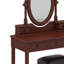 Ensemble coiffeuse vintage avec miroir ajustable, table de maquillage rétro et tabouret rembourré avec doublure en velours 5 tiroirs-1162069769
