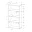 Bibliothèque, bibliothèque, 6 niveaux, H 72 po, bureau, chambre à coucher, stratifié, blanc, transitionnel-282021117-282021090