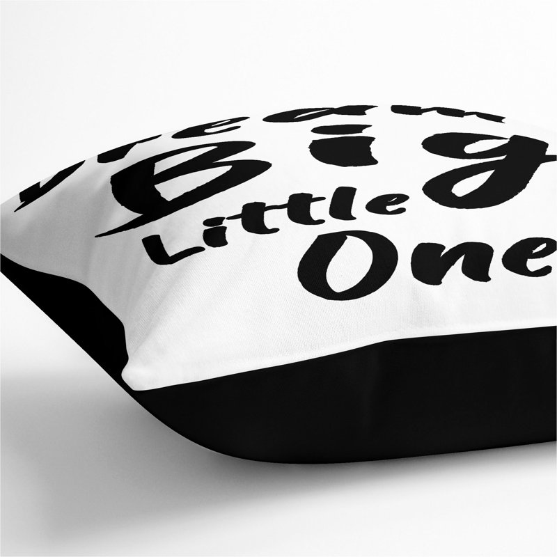 Square Cushion, 55cm H x 55cm W x 20cm D, Black