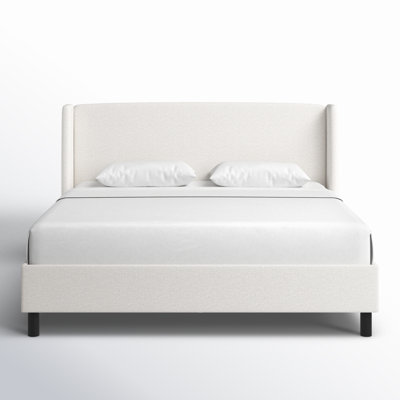 Tilly Linen Upholstered Wingback Bed