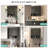 Wall Mounted Bathroom Medicine Cabinet With Open Shelves & Metal Handle-121933148