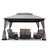 StarEcho 13 Ft. W x 10 Ft. D Steel Patio Gazebo with Netting (Tool free quick assembly)-61292557