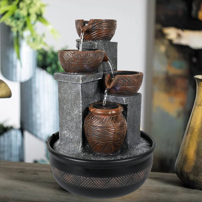 Fontaine de table avec lumière Aki