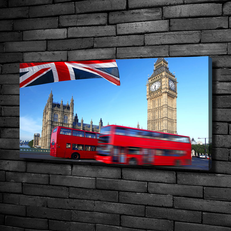 Bus In London - Wrapped Canvas Print