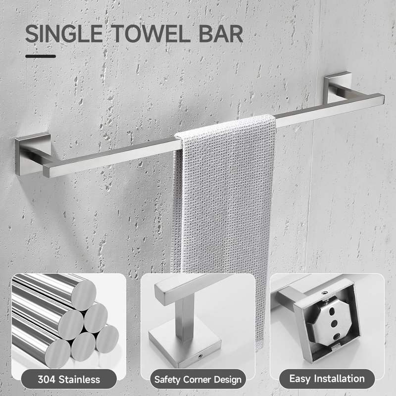 5 - Piece Bathroom Hardware Set, Brushed Nickel