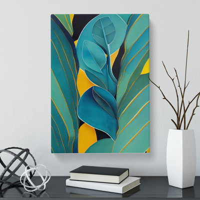Tropical Leaves Abstract Vol.2 - Wrapped Canvas