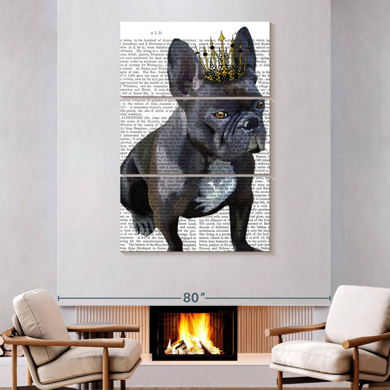 Brampt French Bulldog King, 74" H x 48" W