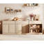 Buffet moderne 94,5 "avec 6 portes et tiroirs, buffet multifonctionnel avec grand rangement et tablette réglable-1743948382-1745020203