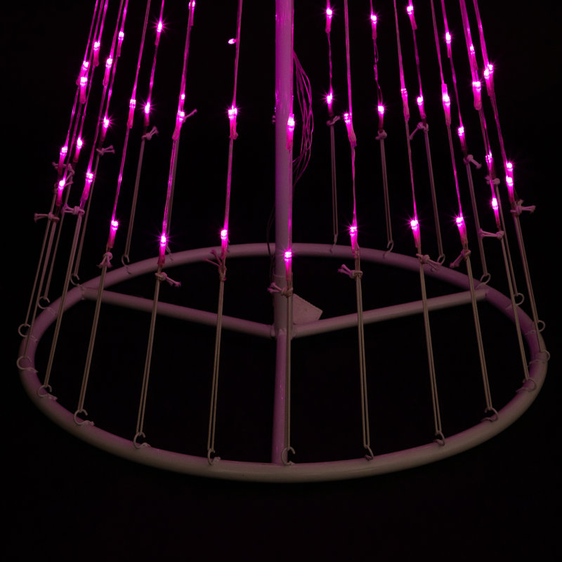 Décoration d'extérieur à DEL, H 48 po x l 24 po x p 24 po, Rose