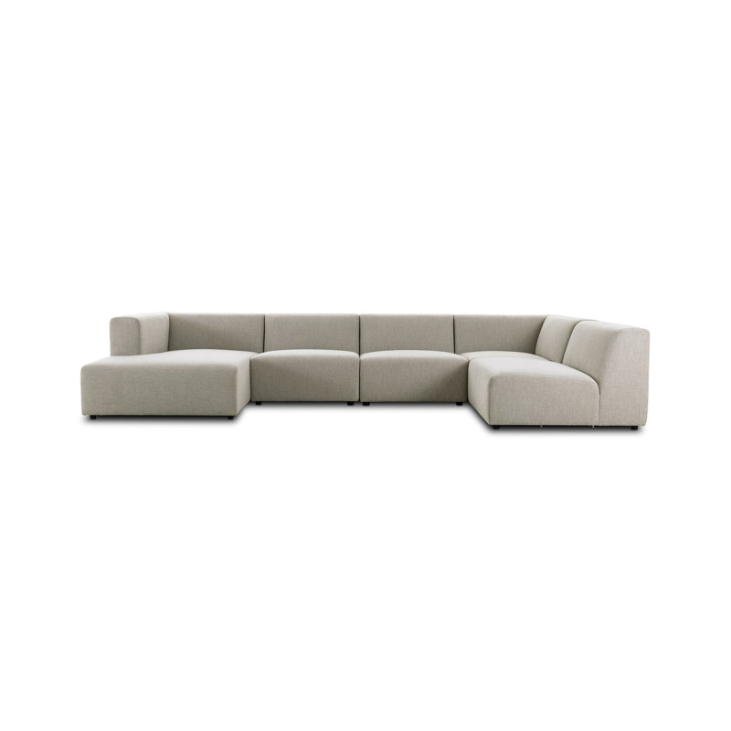 Lawndale Sectional, Napa Sandstone Polyester Blend, Left Hand Facing