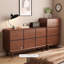 Armoire d'appoint en bois manufacturé noir-1371327597