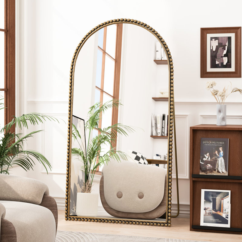 Miroir pleine longueur Gold Arch, Doré