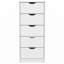 Commode Kamran, cinq tiroirs Narrows, finition blanche-649732658