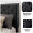 Aleiny Velvet Bed with Adjustable Upholstered Headboard-436444923-436444920