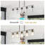 Luminaire suspendu industriel réglable à 5 lumières avec abat-jour en verre transparent-699670197